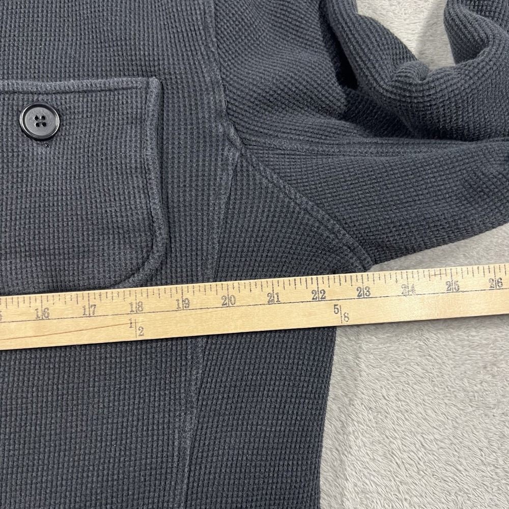 John Varvatos Waffle Knit Chore Jacket Mens Large Fleece Linner Elbow Patches - Picture 6 of 14